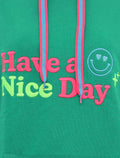 Zwillingsherz Hoodie 💕 " Have a Nice Day " Grün