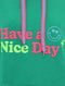 Zwillingsherz Hoodie 💕 " Have a Nice Day " Grün